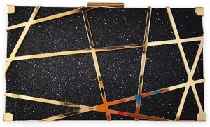 Women Evening Bag Geometric Clutch Bag Sparkly Sequin Handbag Bridal Wedding Purse Elegant Shoulder Bag With Chain