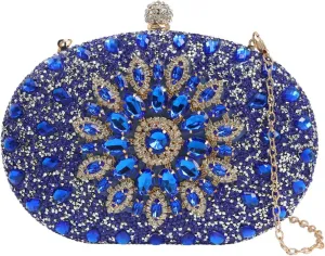 Women Evening Bag Rhinestone Clutch Purse Sparkly Sequin Handbag
