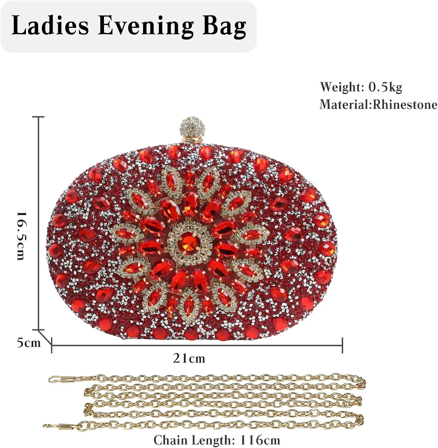 Women Evening Bag Rhinestone Clutch Purse Sparkly Sequin Handbag