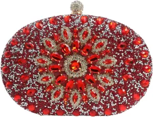 Women Evening Bag Rhinestone Clutch Purse Sparkly Sequin Handbag