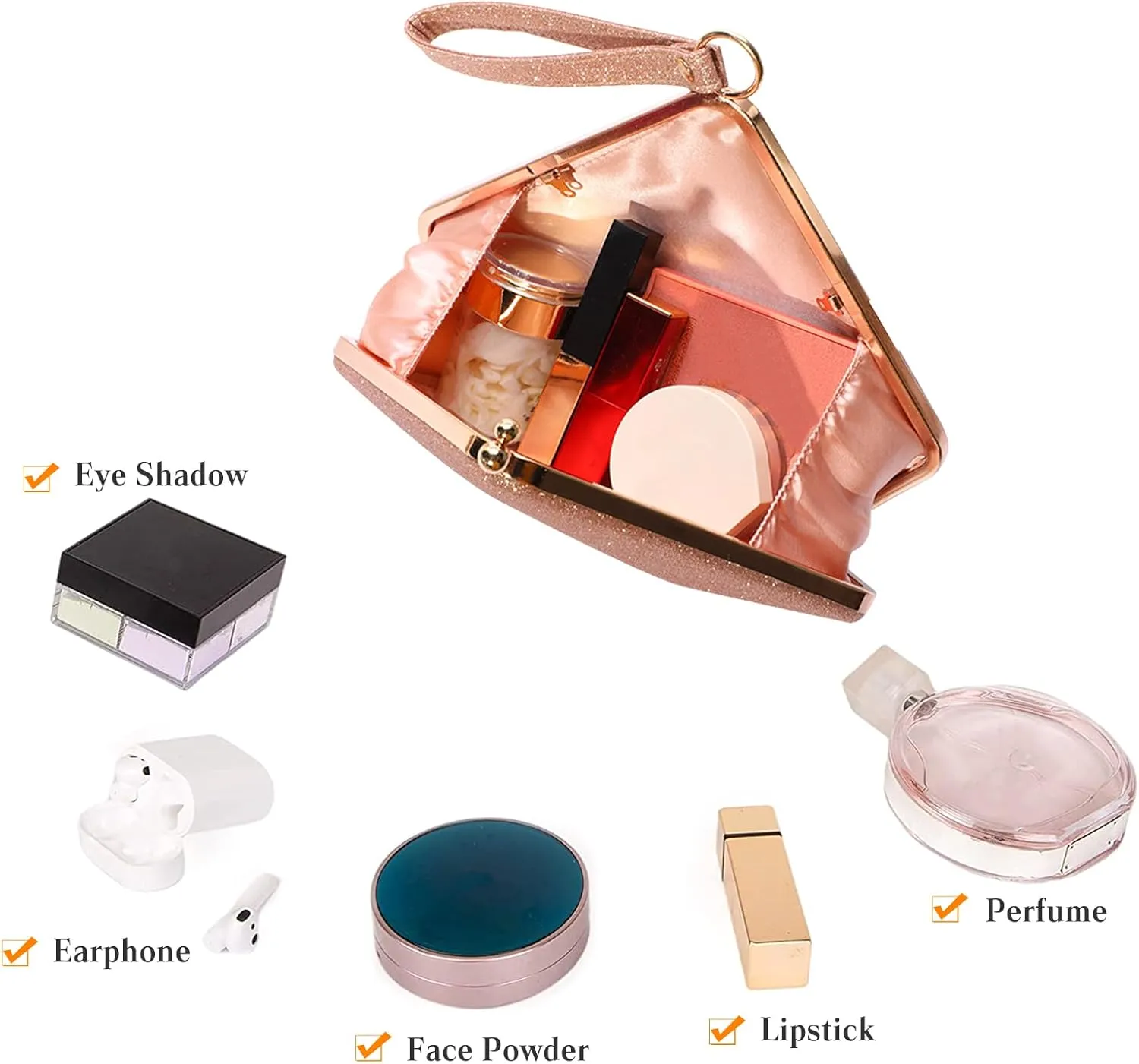 Women Evening Bag Sequin Clutch Bag Bridal Wedding Purse Ladies Sparkly Handbag Glitter Pentagon Shoulder Bag