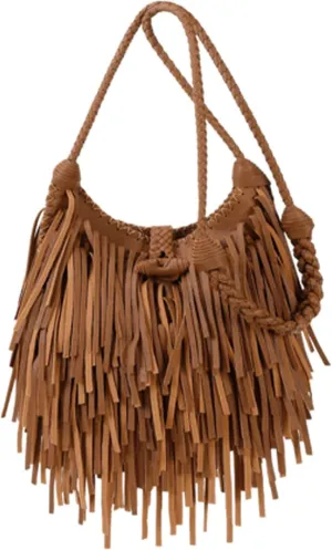 Women Fringe Tassel Crossbody Bag Hippie Boho Leather Shoulder Bag Vintage Western Cowgirl Purse Country Concert Outfits