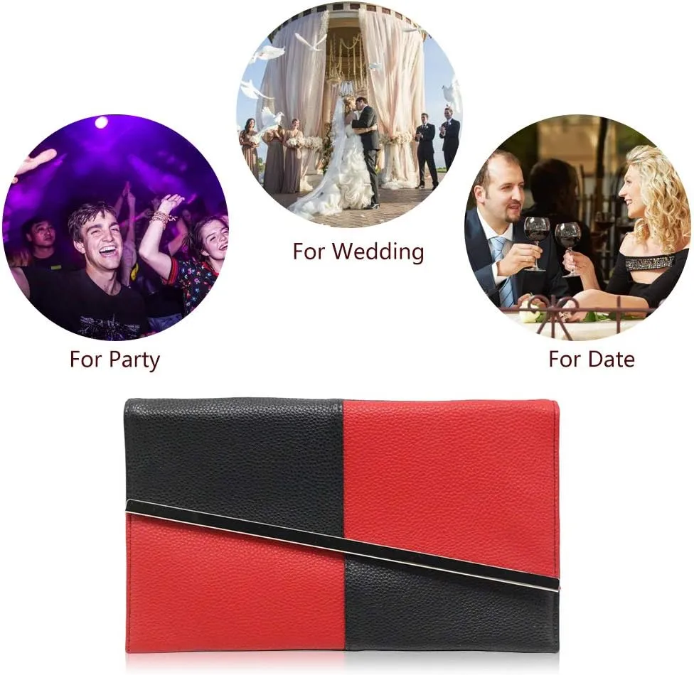 Women Glistening Evening Clutch Bags Sequin Envelope Handbag