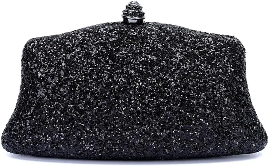 Women Glitter Evening Bag Sequin Wedding Handbag Cocktail Prom Party Shiny Clutch Purse, Coffee