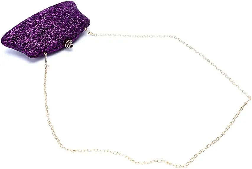 Women Glitter Evening Bag Sequin Wedding Handbag Cocktail Prom Party Shiny Clutch Purse, Coffee
