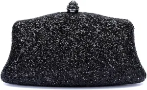 Women Glitter Evening Bag Sequin Wedding Handbag Cocktail Prom Party Shiny Clutch Purse, Coffee