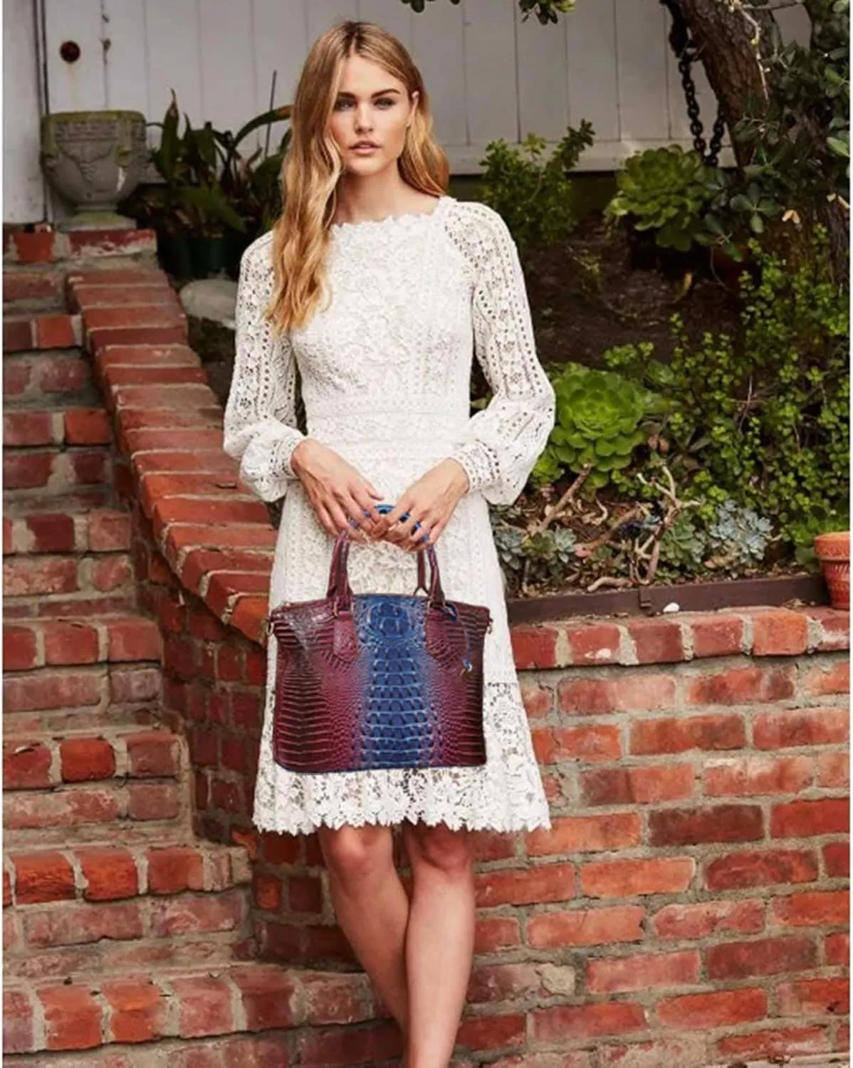 Women Purse Vegan Leather Crocodile-Embossed Pattern With Removable Shoulder Strap Top Handle Large Shoulder Bags
