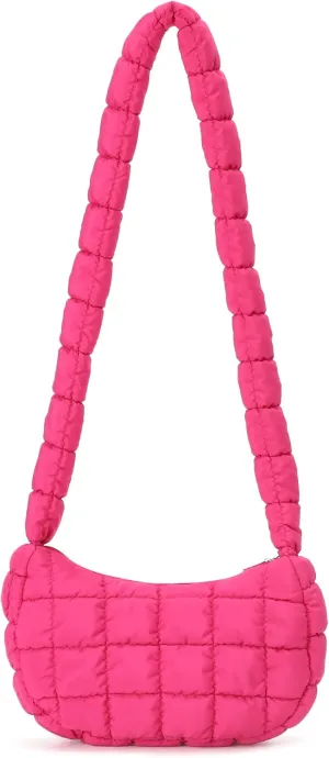 Women Quilted Small Crossbody Bag Puffer Shoulder Bag Ladies