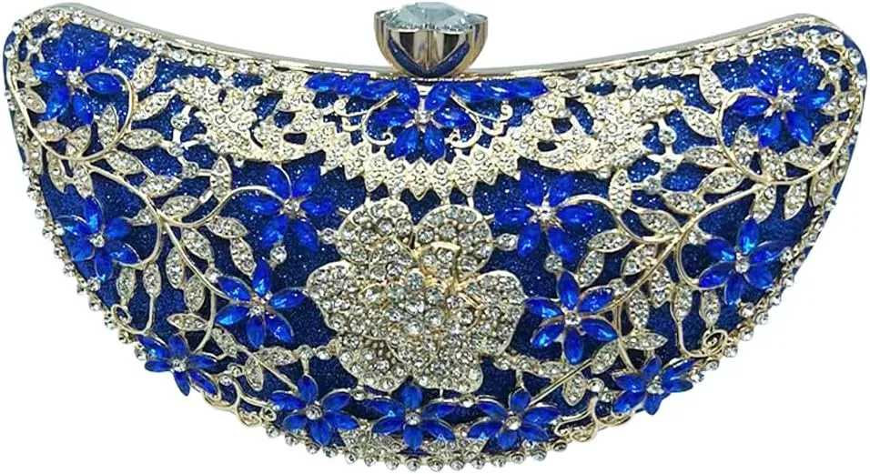 Women Rhinestone Clutch Bag Sequin Evening Bag Bridal Wedding Purse Glitter Crystal Handbag Elegant Shoulder Bag