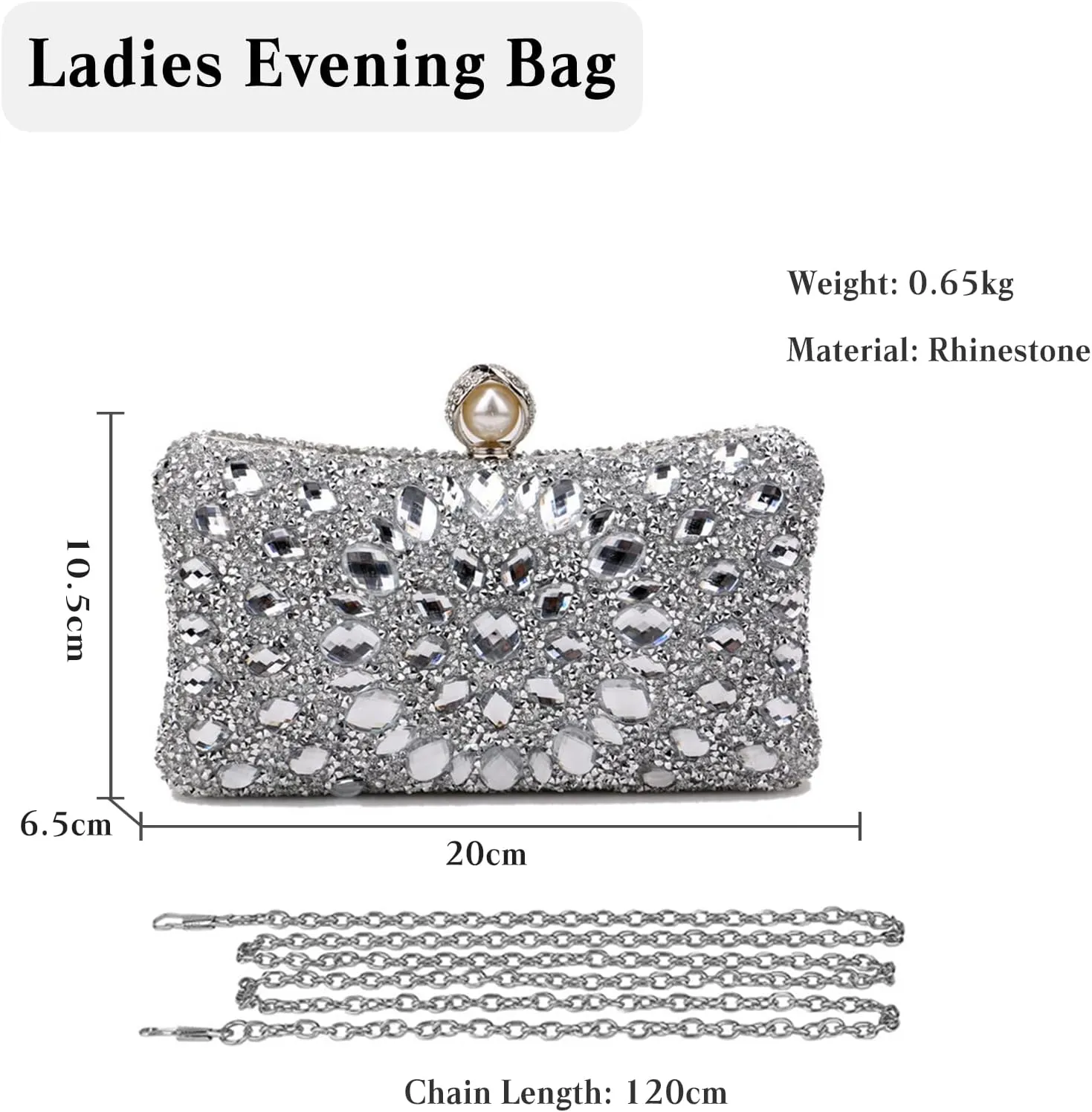 Women Rhinestone Evening Bag Multicolor Clutch Bag Luxury Crystal Handbag Bridal Wedding Purse