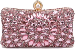 Women Rhinestone Evening Bag Multicolor Clutch Bag Luxury Crystal Handbag Bridal Wedding Purse