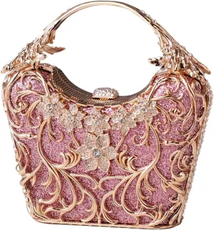 Women Rhinestone Evening Bag Sparkly Sequin Purse Crystal Clutch Bag Bridal Wedding Handbag Glitter Shoulder Bag