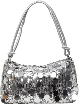 Women Sequin Bag Small Shoulder Tote Sparkly Purse Clutch Handbags Evening Bag Party Bling Glitter Sparkle Sequin Purse
