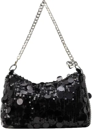 Women Sparkly Sequin Clutch Purse Glitter Evening Handbag Bling Crossbody Bag for Party Prom Banquet