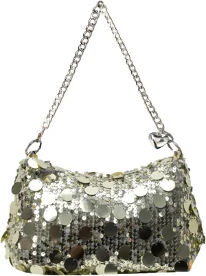 Women Sparkly Sequin Clutch Purse Glitter Evening Handbag Bling Crossbody Bag for Party Prom Banquet
