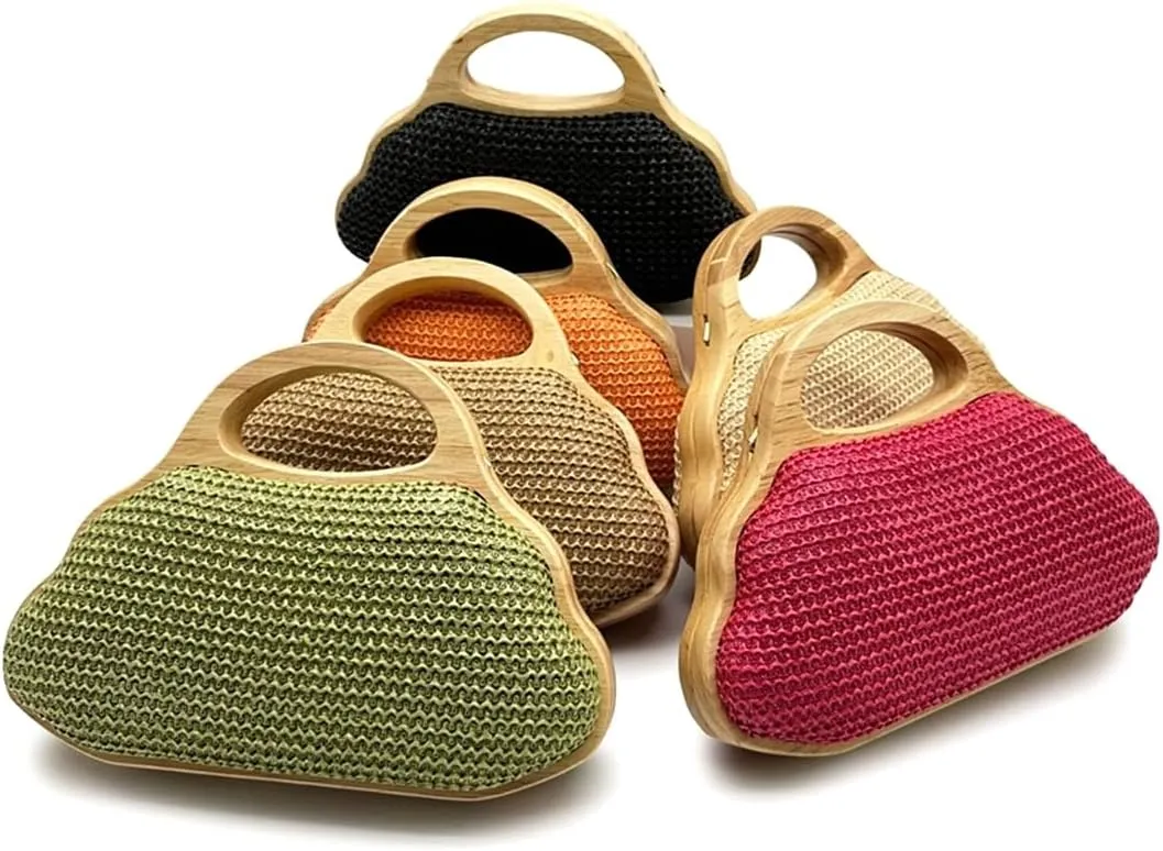 Women Straw Clutch Purse Ladies Sequin Flower Evening Bag Summer Beach Handbag Casual Woven Rattan Tote Bag