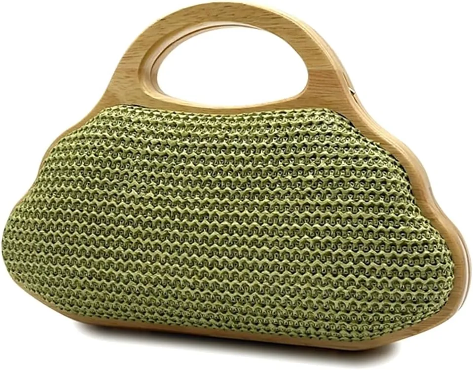 Women Straw Clutch Purse Ladies Sequin Flower Evening Bag Summer Beach Handbag Casual Woven Rattan Tote Bag