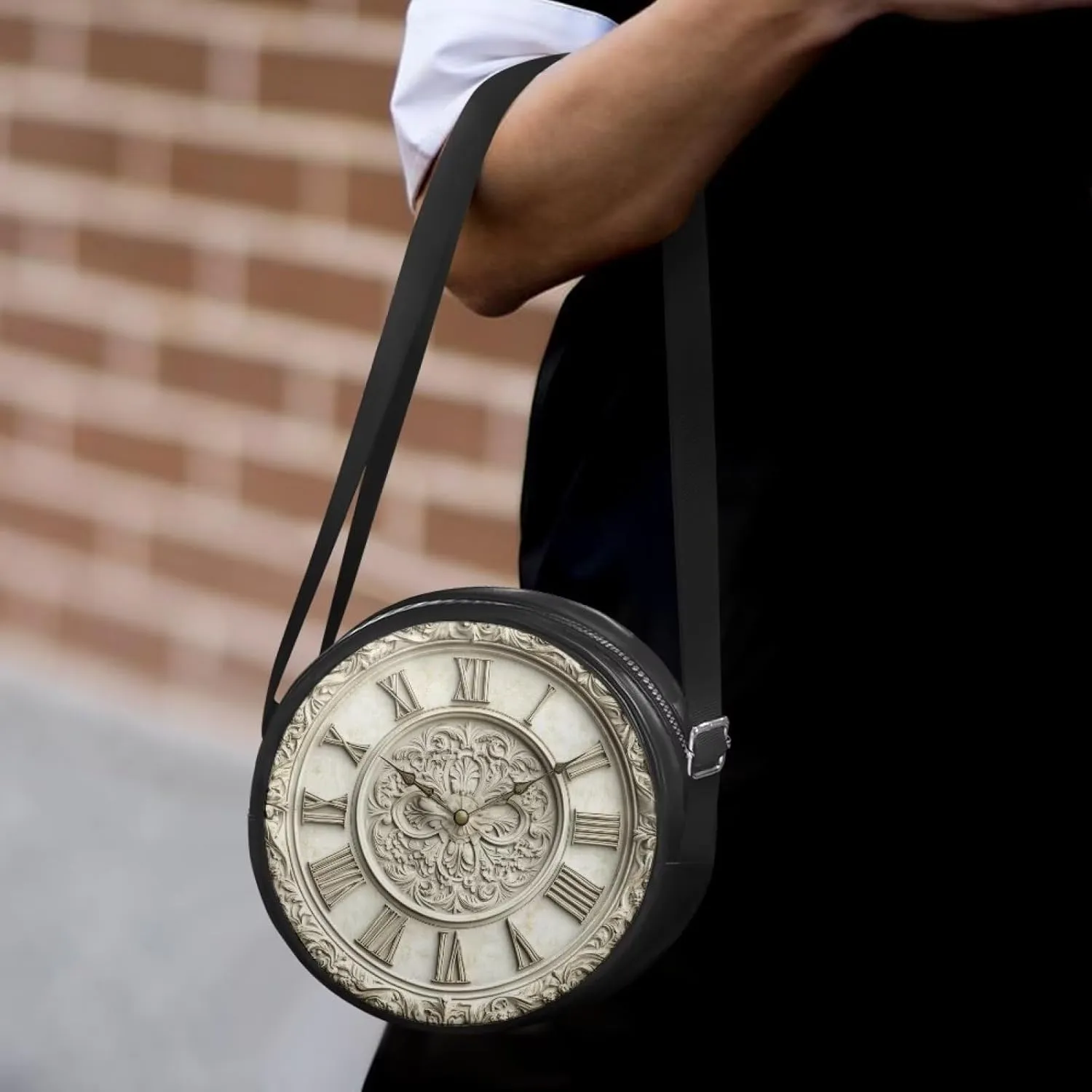Womens Circle Bag Round Shape Crossbody Bag Leather Round Purses Circle Cross Body Shoulder Bag for Party