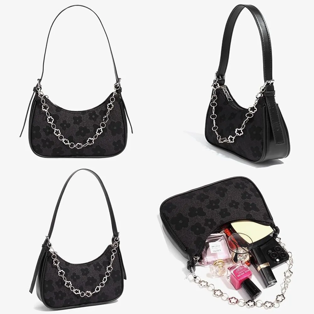 Women's Crossbody Bag Contrast Color Plaid Striped Saddle Shoulder Handbag Underarm Satchel Tote Clutch Purse Hobo Bag