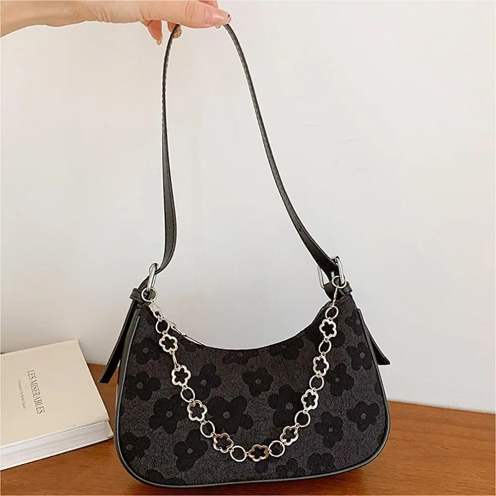 Women's Crossbody Bag Contrast Color Plaid Striped Saddle Shoulder Handbag Underarm Satchel Tote Clutch Purse Hobo Bag