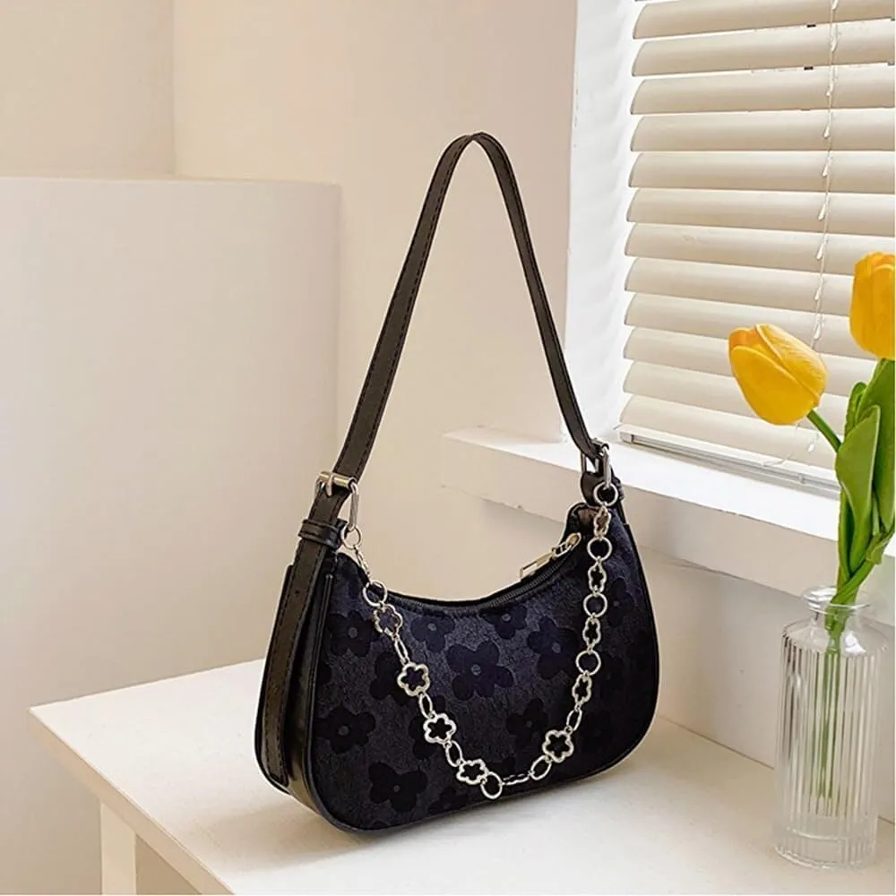 Women's Crossbody Bag Contrast Color Plaid Striped Saddle Shoulder Handbag Underarm Satchel Tote Clutch Purse Hobo Bag