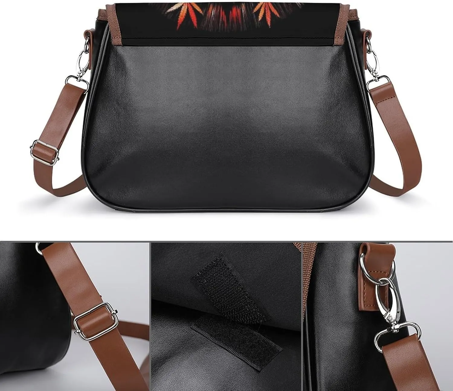 Womens Crossbody Purse Lightweight PU Leather Shoulder Bag Waterproof Messenger Bags