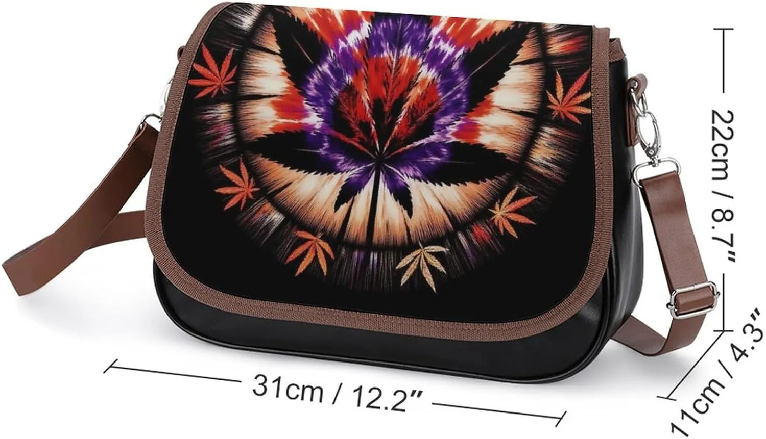 Womens Crossbody Purse Lightweight PU Leather Shoulder Bag Waterproof Messenger Bags