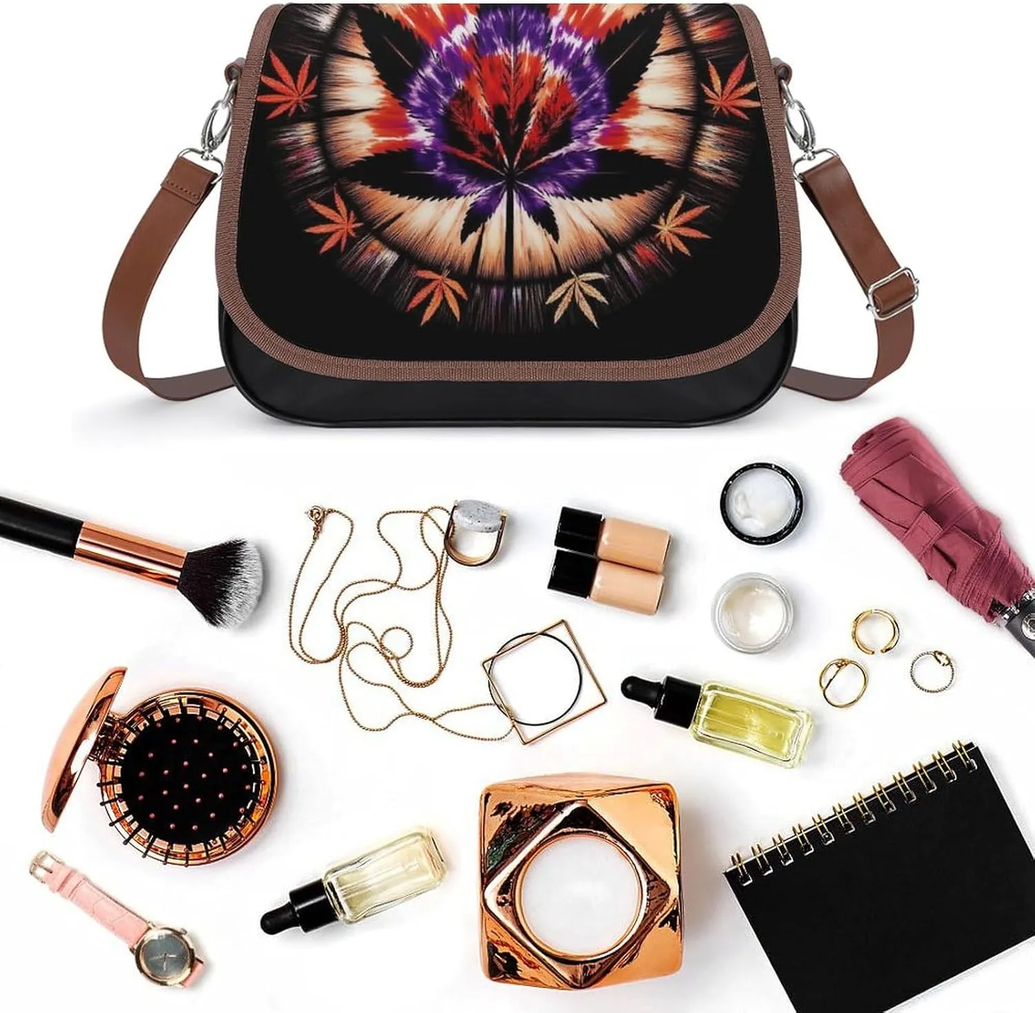 Womens Crossbody Purse Lightweight PU Leather Shoulder Bag Waterproof Messenger Bags