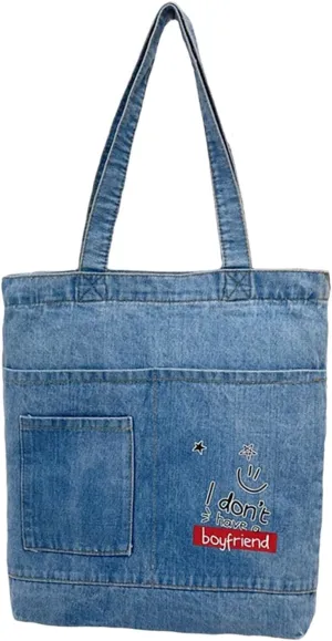 Women's denim wallet, casual handbag, crossbody shoulder bag, girl tote canvas bag