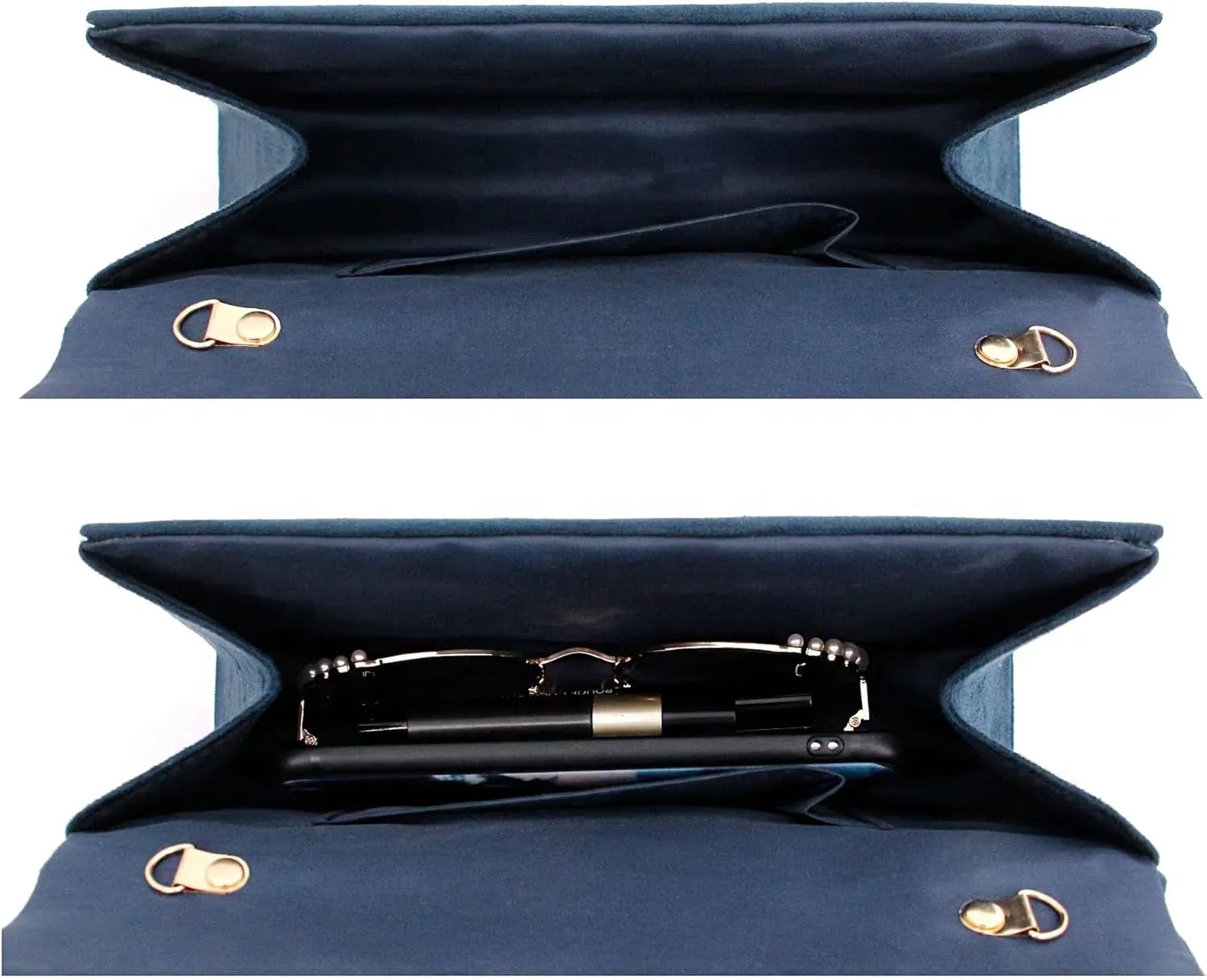 Womens Elegant Suede Evening Envelop Bag Handbag Clutch Purse for Wedding Party Prom