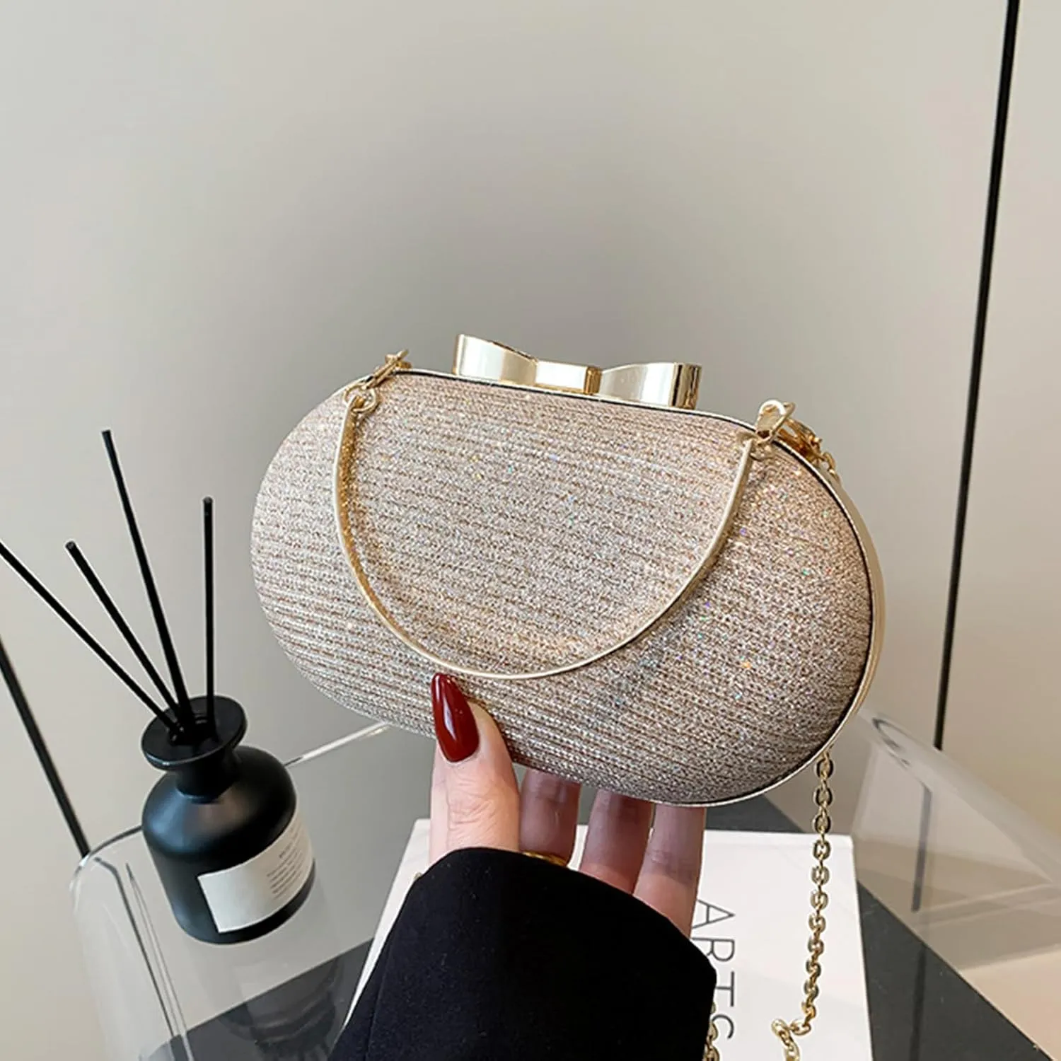 Women's Evening Handbag, Elegant Bling Crossbody Bag, Clutch Purses for Women Evening, Wedding, Prom, Cocktail Party