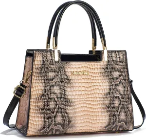 Women's Handbag Crocodile Embossed Pattern Top-Handle Shoulder Bag