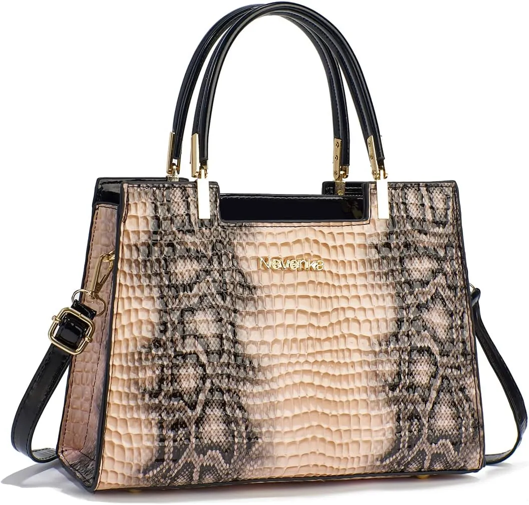 Women's Handbag Crocodile Embossed Pattern Top-Handle Shoulder Bag