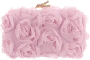 Women's Lace Floral Clutch Purses Formal Flower Evening Handbags with Chain for Wedding, Prom, Party