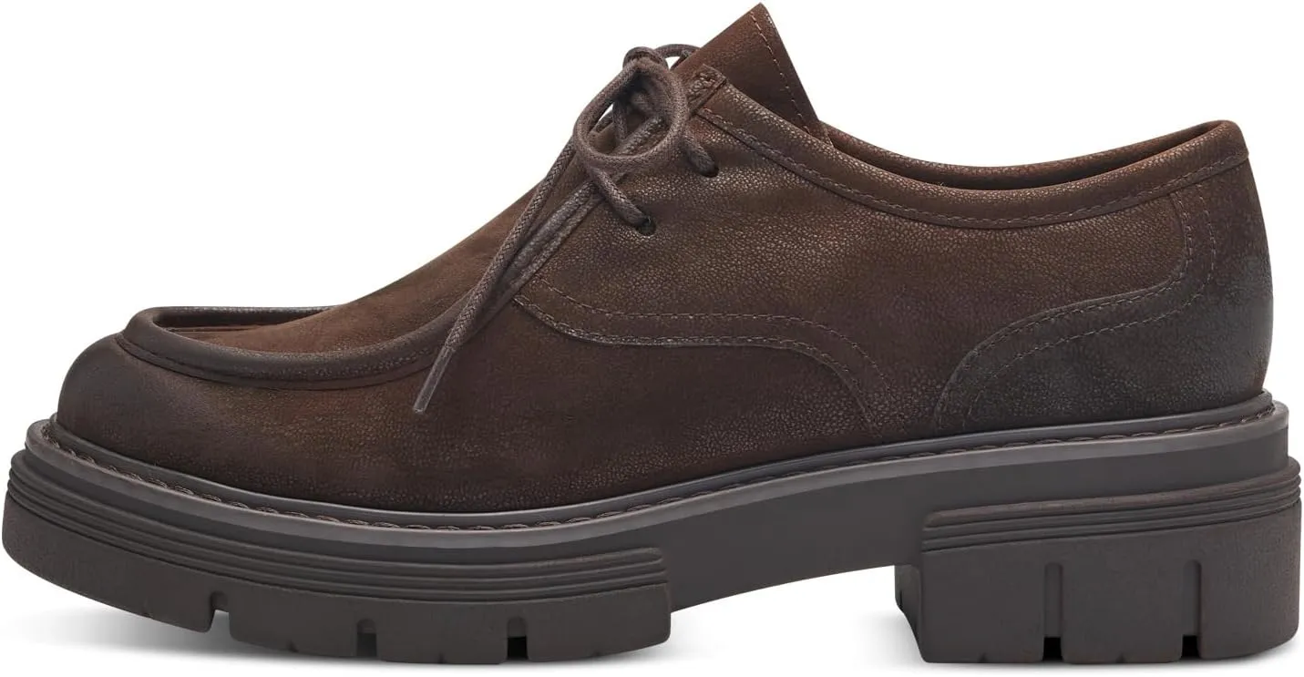 Women's Lace-Up Faux Leather Platform Shoes