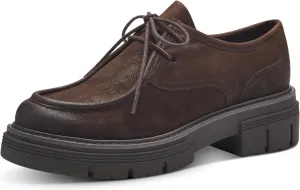 Women's Lace-Up Faux Leather Platform Shoes