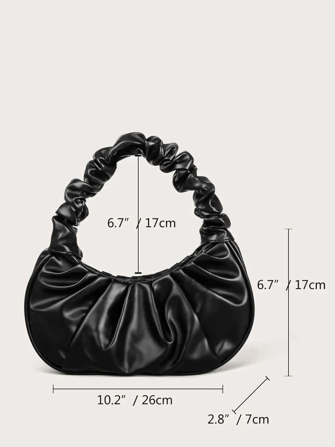 Women's Mini Purse Pleated Shoulder Bag Small Ruched Hangbags Cute Hoto Denim Clutch Bags