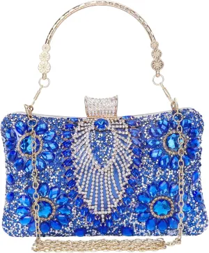 Womens Sparkly Rhinestone Sequin Glitter bag Clutch Evening Handbag Shoulder Bags Purse for Wedding Party Prom