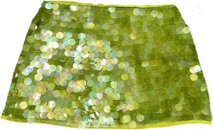 Women's Sparkly Sequins Bodycon Mini Skirts Sexy Side Split Tie Up Low Rise Skirt Fashion Short Hip Party Skirt