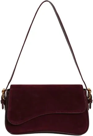 Women’s Suede Hobo Shoulder Bag Retro Winter Fall Tote Handbags 2024 Crossbody Bag Underarm Bags for Travel Work