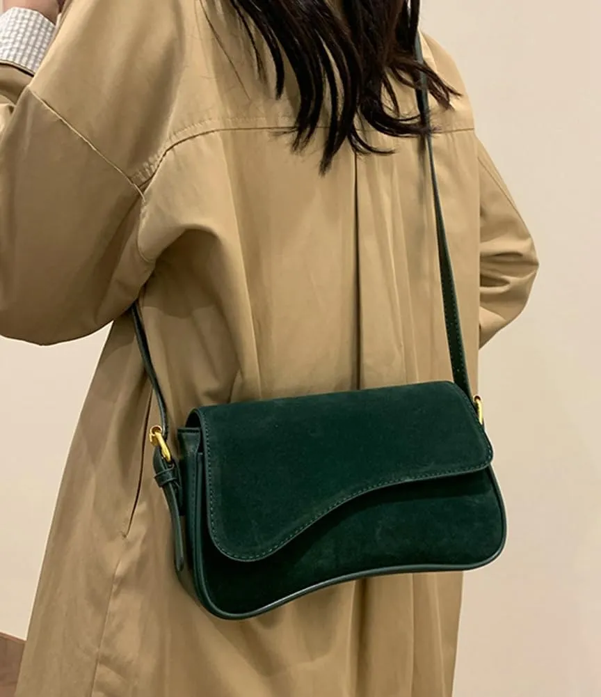 Women’s Suede Hobo Shoulder Bag Retro Winter Fall Tote Handbags 2024 Crossbody Bag Underarm Bags for Travel Work