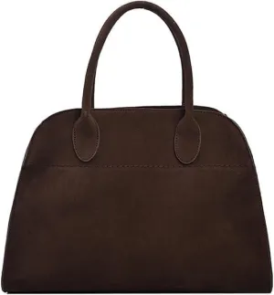 Womens Suede Tote Bag, Faux Leather Tote Bag for Women Vintage Top Handle Bag Fashion Retro Shoulder Satchel Bag