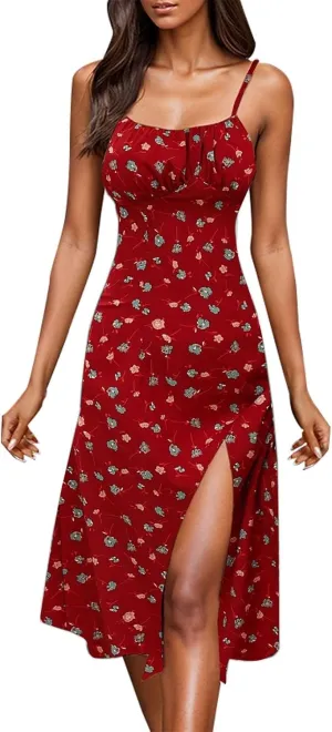 Womens Summer Bodycon Maxi Tube Dress Ribbed Strapless Side Slit Long Going Out Casual Elegant Party Dresses