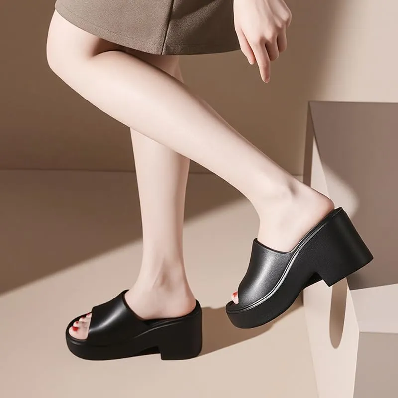 Women's summer thick-soled sandals, eva soft-soled breathable, fashionable and casual daily beach shoes and slippers
