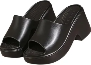 Women's summer thick-soled sandals, eva soft-soled breathable, fashionable and casual daily beach shoes and slippers