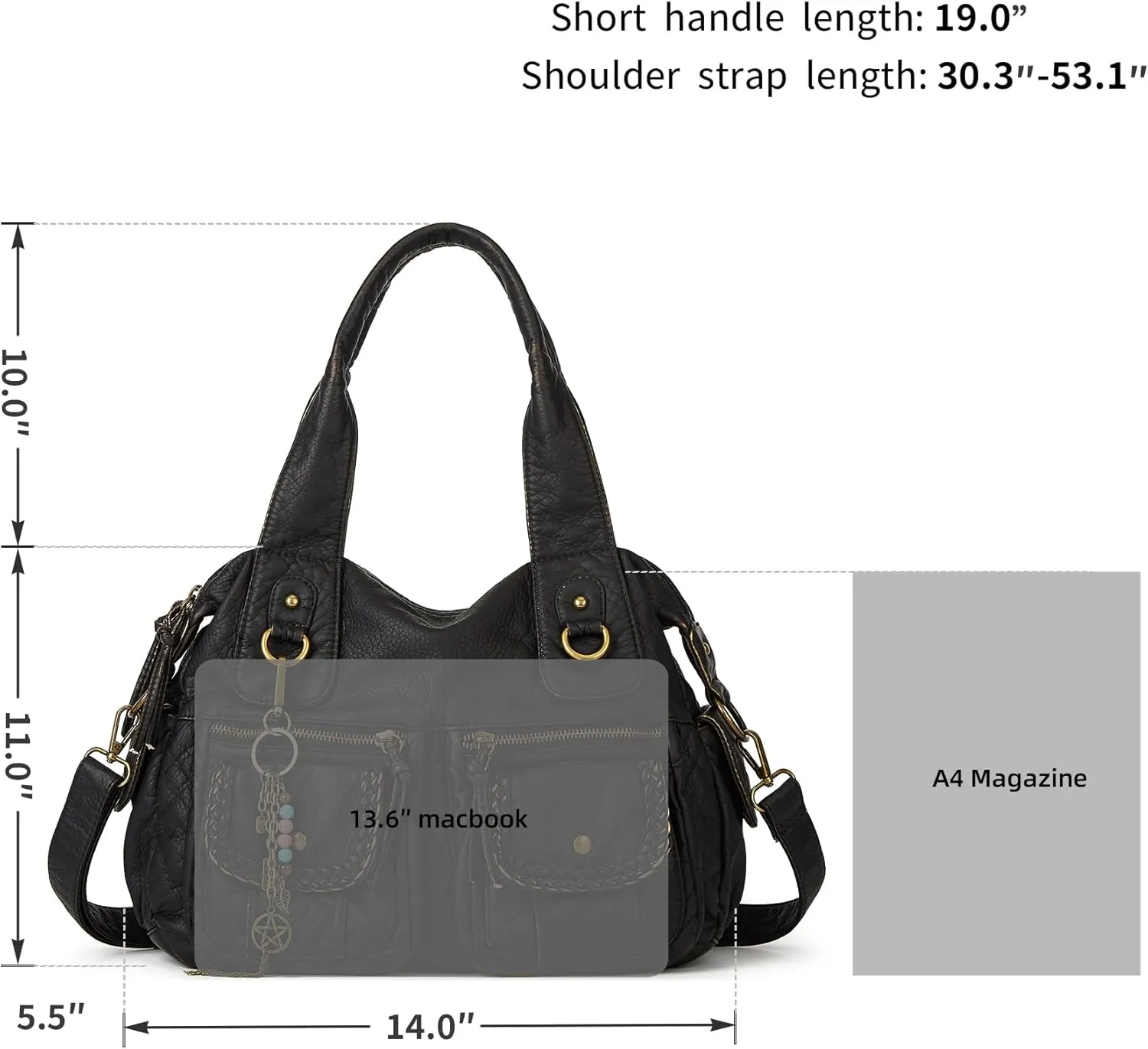 Worldlyda Women Canvas Hobo Purse Multi Pocket Tote Shopper Shoulder Bag Casual Top Handle handbag with Embroidery Ethnic