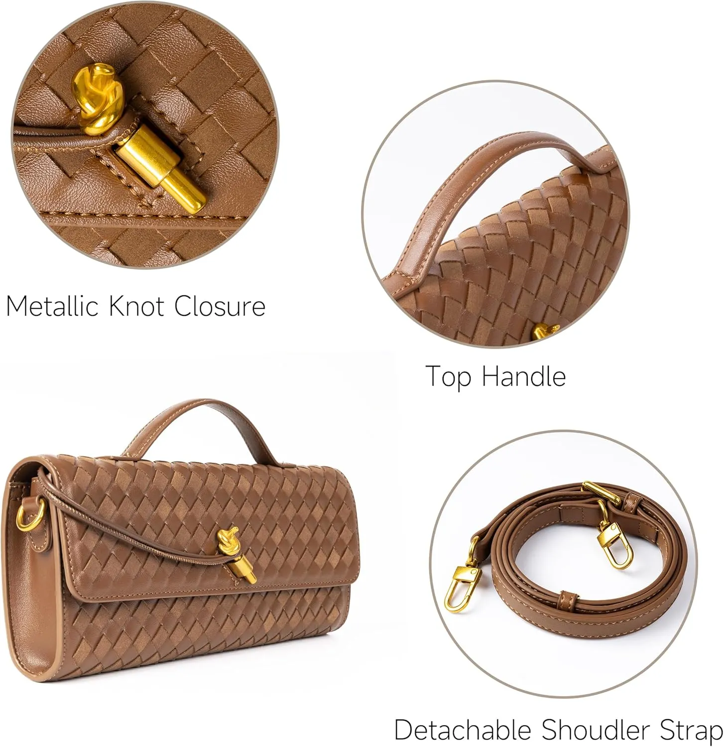 Woven Purse For Women Evening Clutch Woven Leather Handbags Crossbody Bag Suede Purse Formal Evening bag
