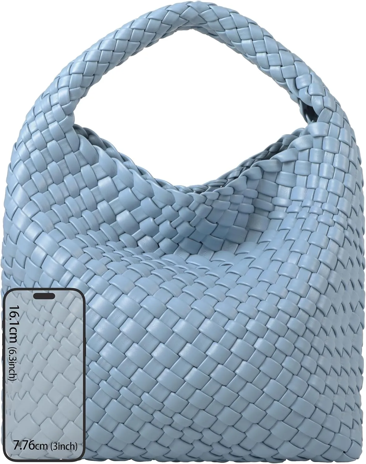 Woven Purses Bag for Women, Vegan Leather Handwoven Bags with Mini Handmade Purse, SMALL Travel Beach Top Handle Handbags