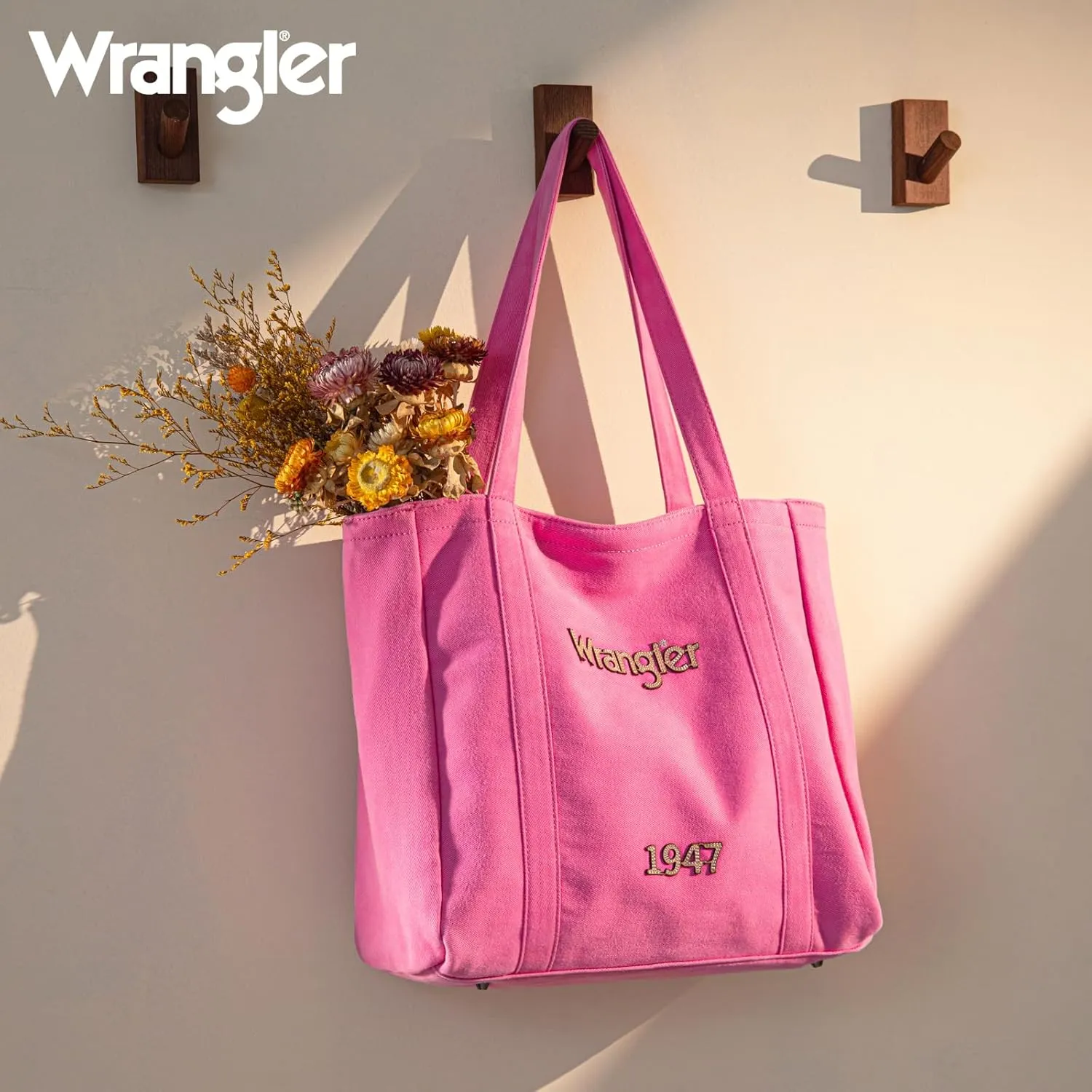 x Wrangler Denim Tote Bag Casual Hobo Purse for Work Travel