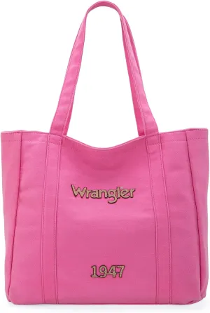 x Wrangler Denim Tote Bag Casual Hobo Purse for Work Travel